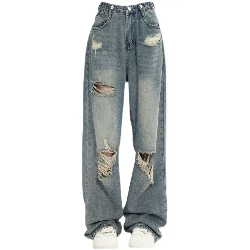 Y2K Retro Wide Leg Ripped Jeans Women Loose Straight Leg Floor Pants Spring Autumn
Y2K Retro Wide Leg Ripped Jeans Women Loose Straight Leg Floor Pants Spring Autumn