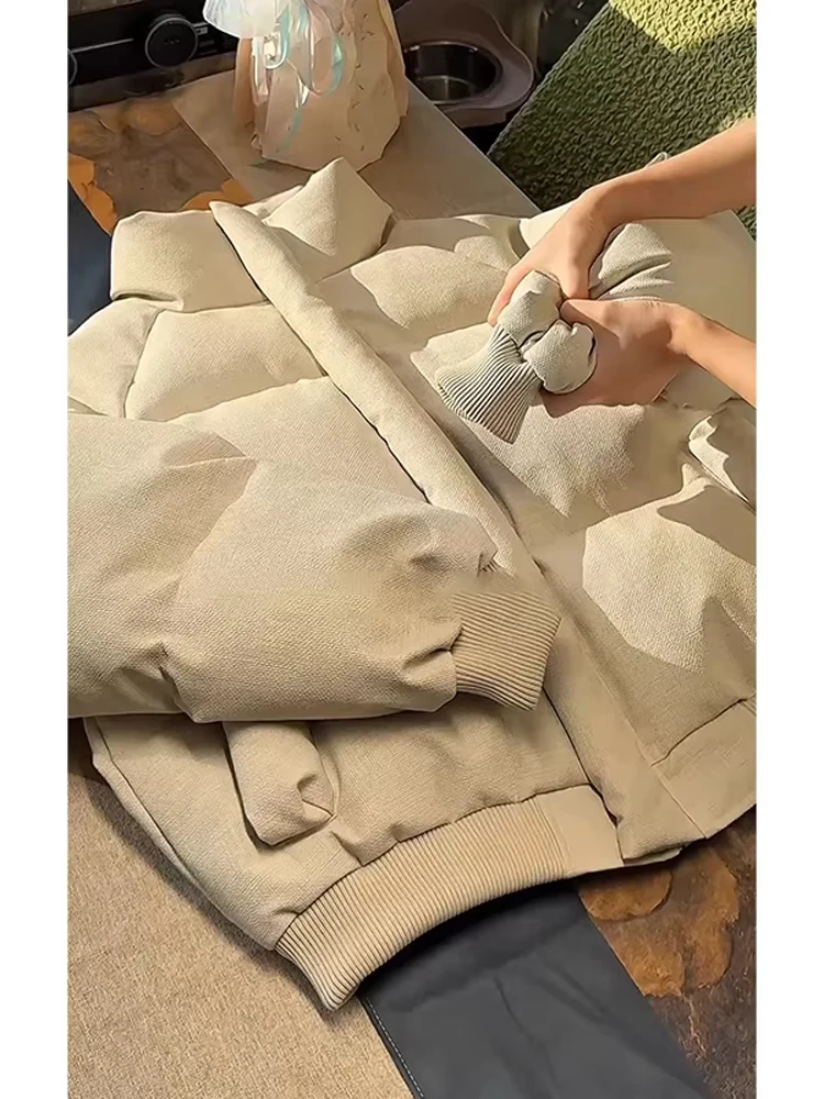 Thiened Cotton Jaet Men's Winter Coat Stand Collar Bread Sle Casual Outerwear for Couples Canvas Material Youth Faion
Thiened Cotton Jaet Men's Winter Coat Stand Collar Bread Sle Casual Outerwear for Couples Canvas Material Youth Faion