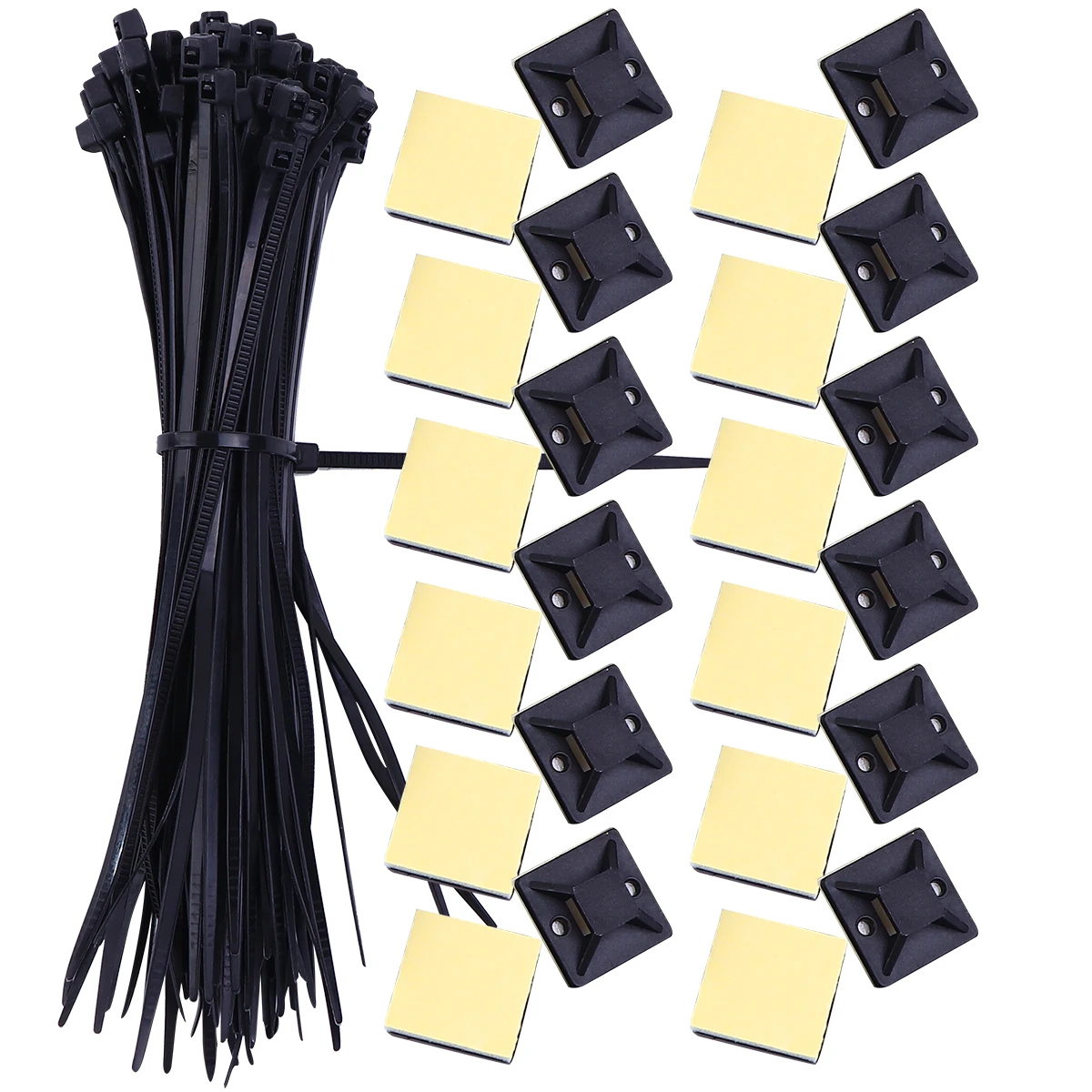 100 Pieces Black Adhesive Mounts Cable Tie Base Holders Multi Purpose Zip Tie Self Adhesive Cable Wire Organizer Flexible Secure
100 Pieces Black Adhesive Mounts Cable Tie Base Holders Multi Purpose Zip Tie Self Adhesive Cable Wire Organizer Flexible Secure