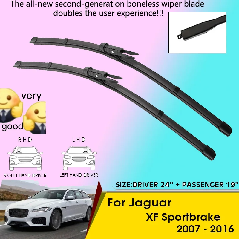 Car Wiper Blades For Jaguar XF Sportbrake 2007-2016 Windshield Windscreen Front Window Blades 24"+19" Car Accessories
Car Wiper Blades For Jaguar XF Sportbrake 2007-2016 Windshield Windscreen Front Window Blades 24"+19" Car Accessories
