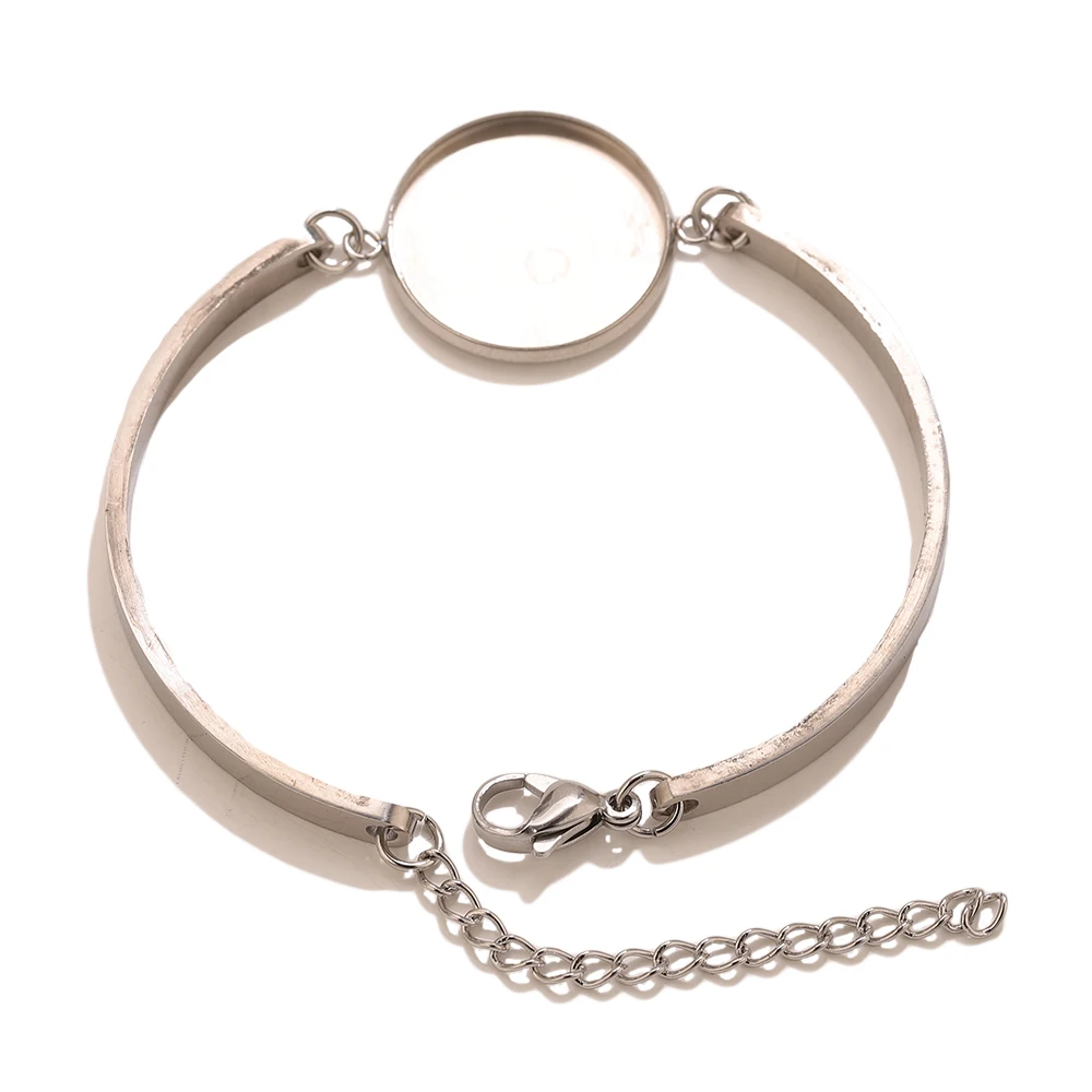 1/2PCS Stainless Steel Glass Cabochon Setting Bracelets DIY Jewelry Making Bangle Blanks with Adjustable Chain Bulk Wholesale
1/2PCS Stainless Steel Glass Cabochon Setting Bracelets DIY Jewelry Making Bangle Blanks with Adjustable Chain Bulk Wholesale