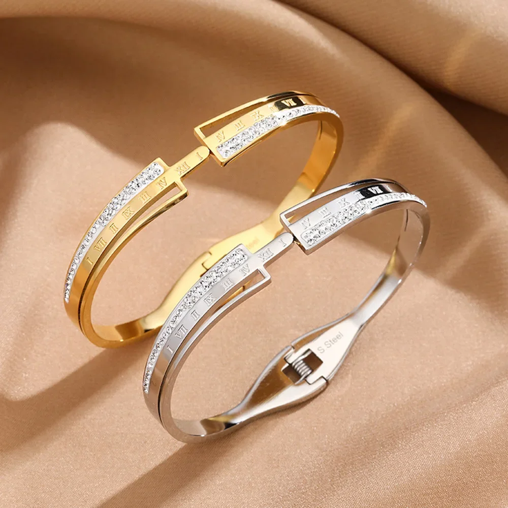 Roman Numerals Bracelet for Women Stainless Steel Jewelry Accessories Luxury Bracelet Women Fashion
Roman Numerals Bracelet for Women Stainless Steel Jewelry Accessories Luxury Bracelet Women Fashion