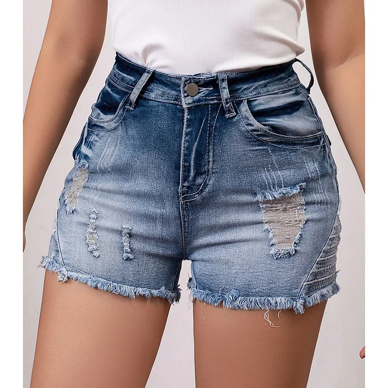 2025 рваные дизайнерские синие мини-джинсы для девочек, женские шикарные короткие брюки с высокой талией, женские модные узкие тонкие джинсовые шорты
2025 рваные дизайнерские синие мини-джинсы для девочек, женские шикарные короткие брюки с высокой талией, женские модные узкие тонкие джинсовые шорты