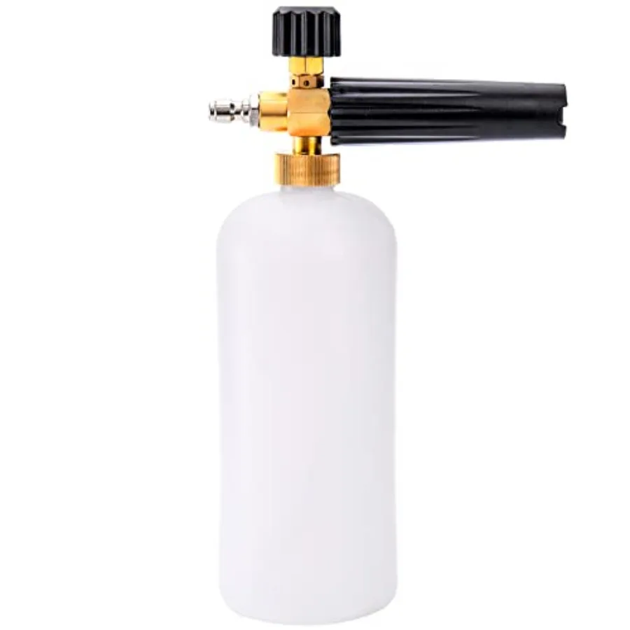 Foam Cannon, Car Wash Pressure Washer Jet Wash 1/4" Quick Connector Adjustable Snow Foam Lance Foam Blaster, 1 Liter
Foam Cannon, Car Wash Pressure Washer Jet Wash 1/4" Quick Connector Adjustable Snow Foam Lance Foam Blaster, 1 Liter