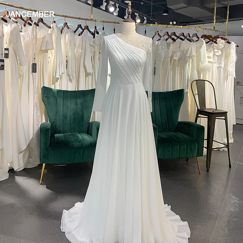 Jancember Charming A-line Wedding Dresses For Brides 2024 Long Sleeves O-Neck Zipper For Women Custom Made vestido de novia
Jancember Charming A-line Wedding Dresses For Brides 2024 Long Sleeves O-Neck Zipper For Women Custom Made vestido de novia