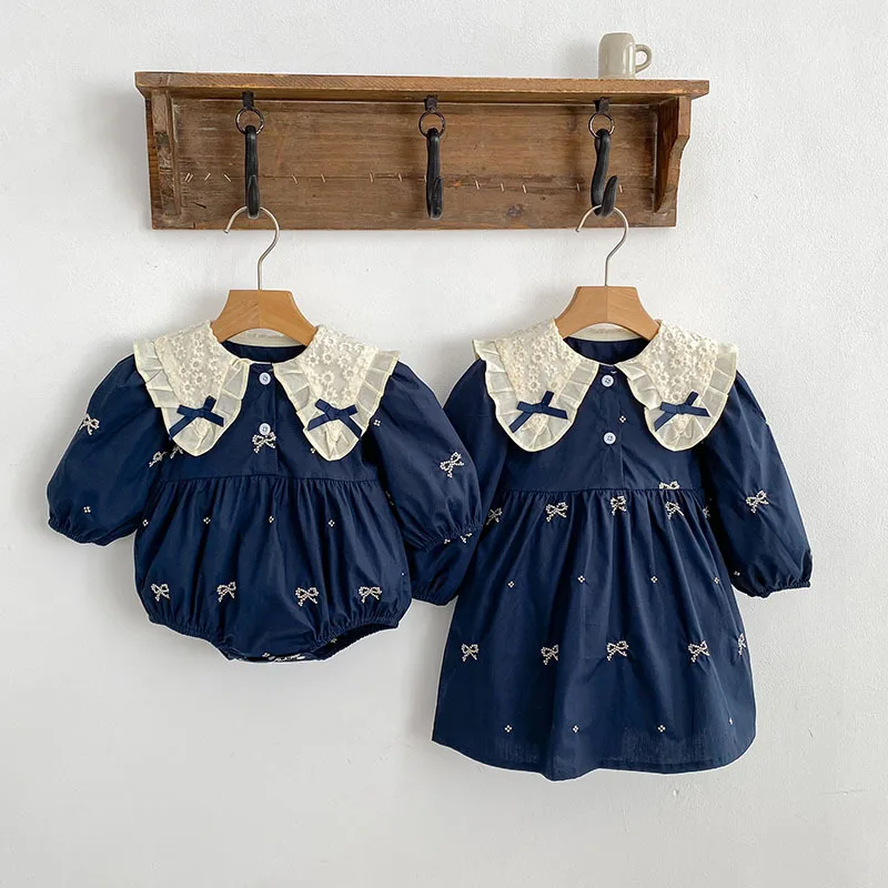 0-6Yrs Sister Matching Outfit Baby Newborn Romper Princess Dresses Autumn Children Clothes Long Sleeve Girl Big Collar Dress 
0-6Yrs Sister Matching Outfit Baby Newborn Romper Princess Dresses Autumn Children Clothes Long Sleeve Girl Big Collar Dress