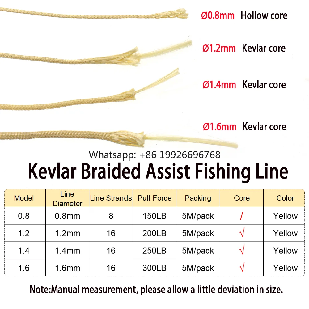 150-300LB Braided Aramid Fiber Fishing Line 8/16 Strand Weaves Assist Line for Boat Fishing Binding Jigging Hook Assist Lure fac
150-300LB Braided Aramid Fiber Fishing Line 8/16 Strand Weaves Assist Line for Boat Fishing Binding Jigging Hook Assist Lure fac