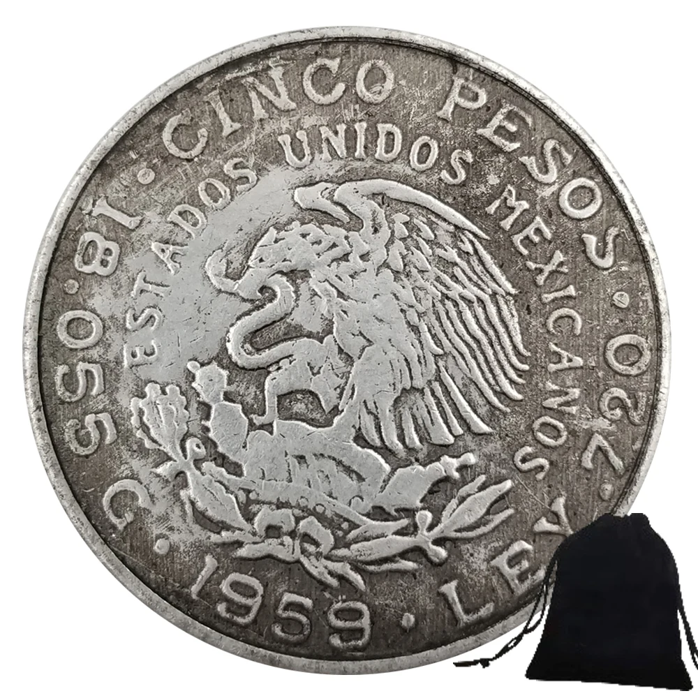 1959 Luxury Mexico Peace Liberty Eagle Couple Art Coin Memorial Pocket Gift Coin/Funny Commemorative Good Luck Coin+Gift Bag
1959 Luxury Mexico Peace Liberty Eagle Couple Art Coin Memorial Pocket Gift Coin/Funny Commemorative Good Luck Coin+Gift Bag