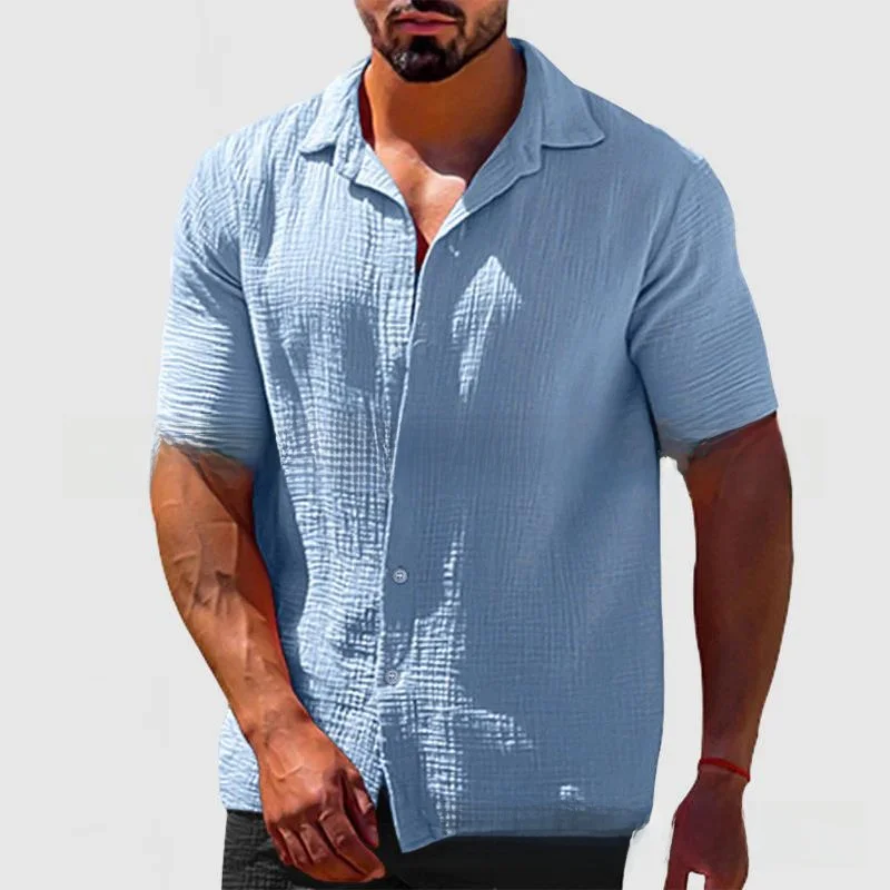 Men's Short Sleeve Shirt Cardigan Casual Comfortable Unisex Summer Fashion Basic Color Inner Wear Iron-Free Treatment
Men's Short Sleeve Shirt Cardigan Casual Comfortable Unisex Summer Fashion Basic Color Inner Wear Iron-Free Treatment