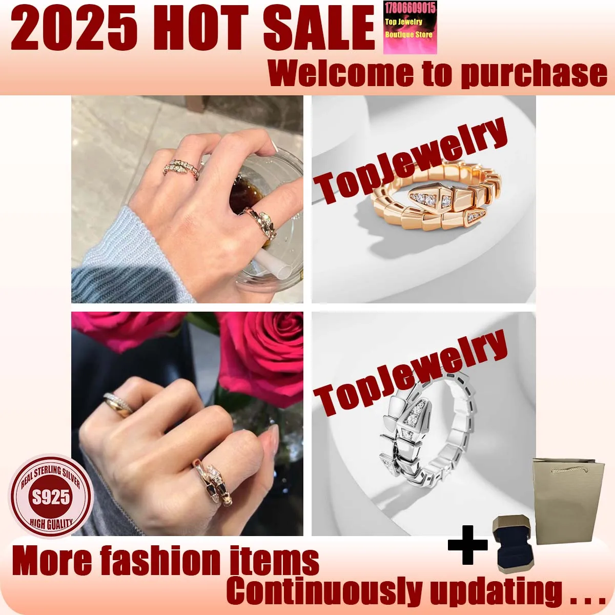 2025 Fashion Light Luxury Personalized Versatile Charm Head and Tail Diamond Ring with Good Meaning, Suitable for Gift Giving
2025 Fashion Light Luxury Personalized Versatile Charm Head and Tail Diamond Ring with Good Meaning, Suitable for Gift Giving