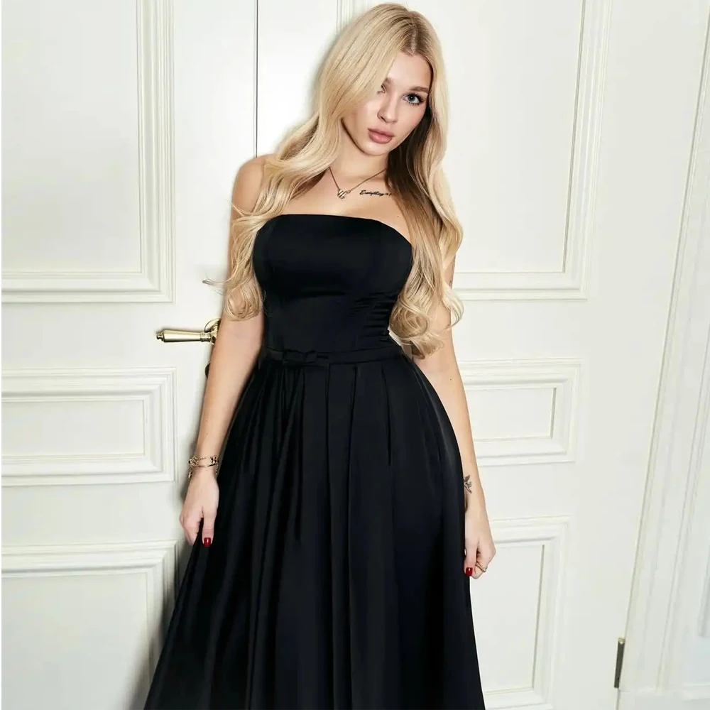 MD Elegant A-line Evening Gown Bow Belt Sleeveless Pleated Ankle-Length Cocktail Prom Gown vestidos Prom Gown Customized 2025
MD Elegant A-line Evening Gown Bow Belt Sleeveless Pleated Ankle-Length Cocktail Prom Gown vestidos Prom Gown Customized 2025