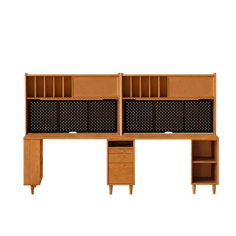 Cherry Wood Study Desk with Bookshelf Integrated North American Red Oak Computer Desk with Drawers for Students
Cherry Wood Study Desk with Bookshelf Integrated North American Red Oak Computer Desk with Drawers for Students