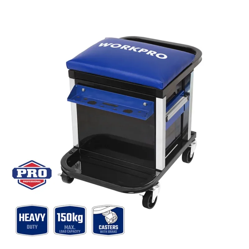 WORKPRO 2-Drawer Rolling Mechanic Seat, Garage Creeper Seat with Tool Storage, Shop Stool with Wheels, WP319004
WORKPRO 2-Drawer Rolling Mechanic Seat, Garage Creeper Seat with Tool Storage, Shop Stool with Wheels, WP319004