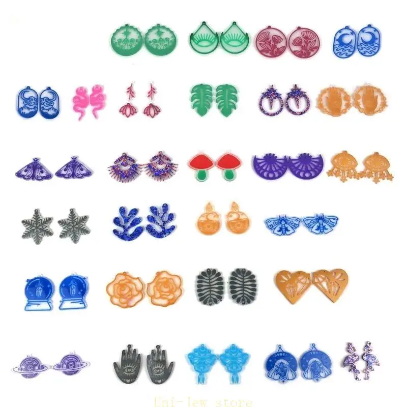 40GB 28Pcs Multiple Styles Earrings Silicone Mold Keychain Pendant Mold for DIY Craft
40GB 28Pcs Multiple Styles Earrings Silicone Mold Keychain Pendant Mold for DIY Craft