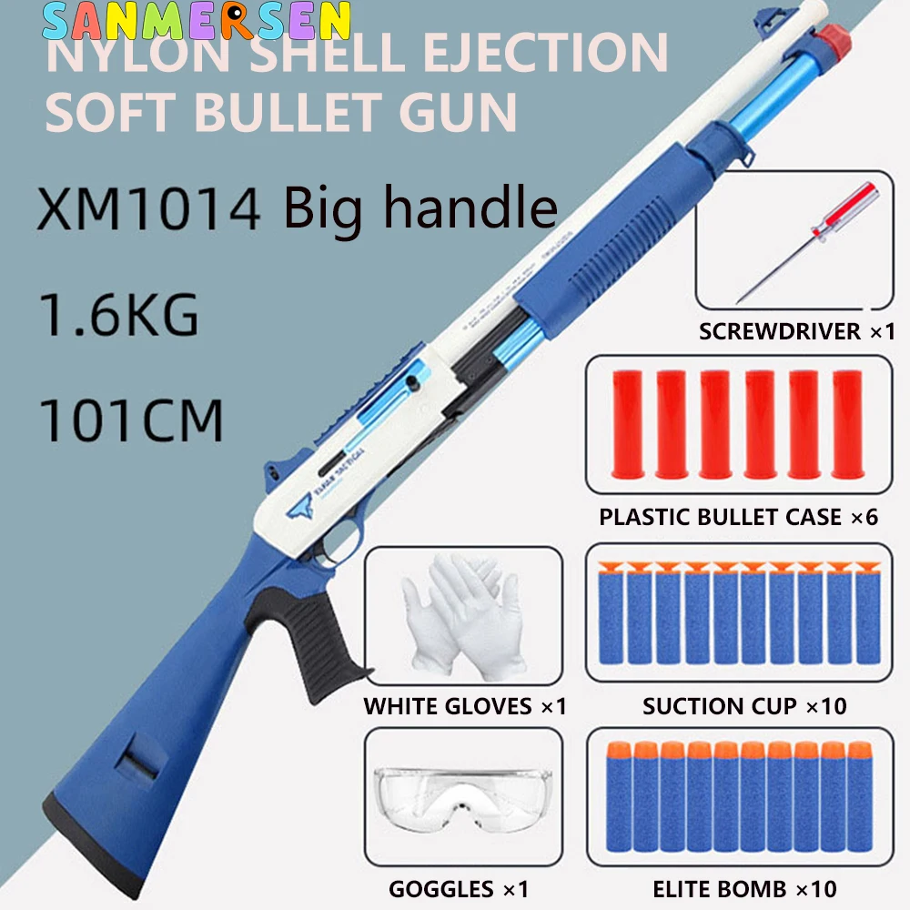 XM1014 Shell Ejection Toy Pistol Foam Darts Bullets Gun Simulation Model Pistol Manual Handgun Air Gun For Kid Adult Boys Gift
XM1014 Shell Ejection Toy Pistol Foam Darts Bullets Gun Simulation Model Pistol Manual Handgun Air Gun For Kid Adult Boys Gift