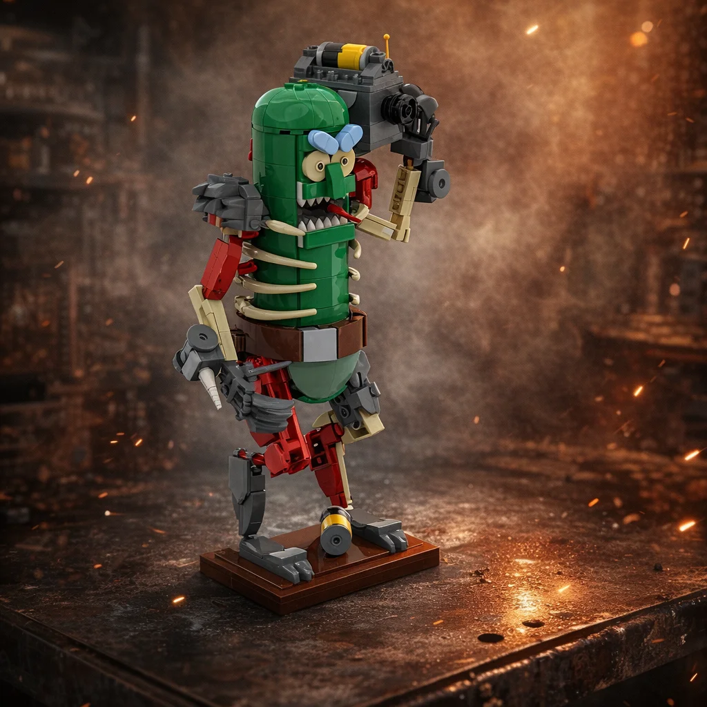 MOC Green Cucumber Warrior Building Blocks Sci-fi Mutant Pickle Mecha Model Bricks DIY Assembly Toy for Adult Hobbyist Gift
MOC Green Cucumber Warrior Building Blocks Sci-fi Mutant Pickle Mecha Model Bricks DIY Assembly Toy for Adult Hobbyist Gift