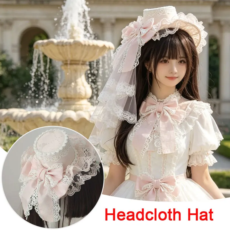 Handmade Gothic Bowknot Veil Small Hat Princess Sweet Lace Bow Headdress Bonnet KC JK Lolita Cosplay Hair Accessories
Handmade Gothic Bowknot Veil Small Hat Princess Sweet Lace Bow Headdress Bonnet KC JK Lolita Cosplay Hair Accessories