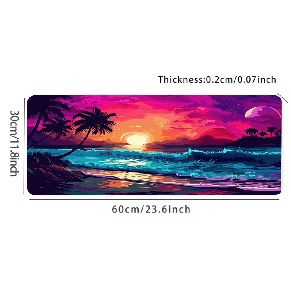 1 мышь, необычный нескользящий резиновый коврик для мыши, пейзажный дизайн с тропическим закатом и яркими пальмами и письменным столом с волнистым узором
1 мышь, необычный нескользящий резиновый коврик для мыши, пейзажный дизайн с тропическим закатом и яркими пальмами и письменным столом с волнистым узором