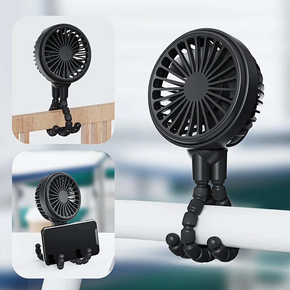Портативный вентилятор с креплением-клипсой, гибким штативом и держателем для телефона | Перезаряжаемый мини-вентилятор с 3 скоростями для коляски, стола, путешествий и кемпинга
Портативный вентилятор с креплением-клипсой, гибким штативом и держателем для телефона | Перезаряжаемый мини-вентилятор с 3 скоростями для коляски, стола, путешествий и кемпинга
