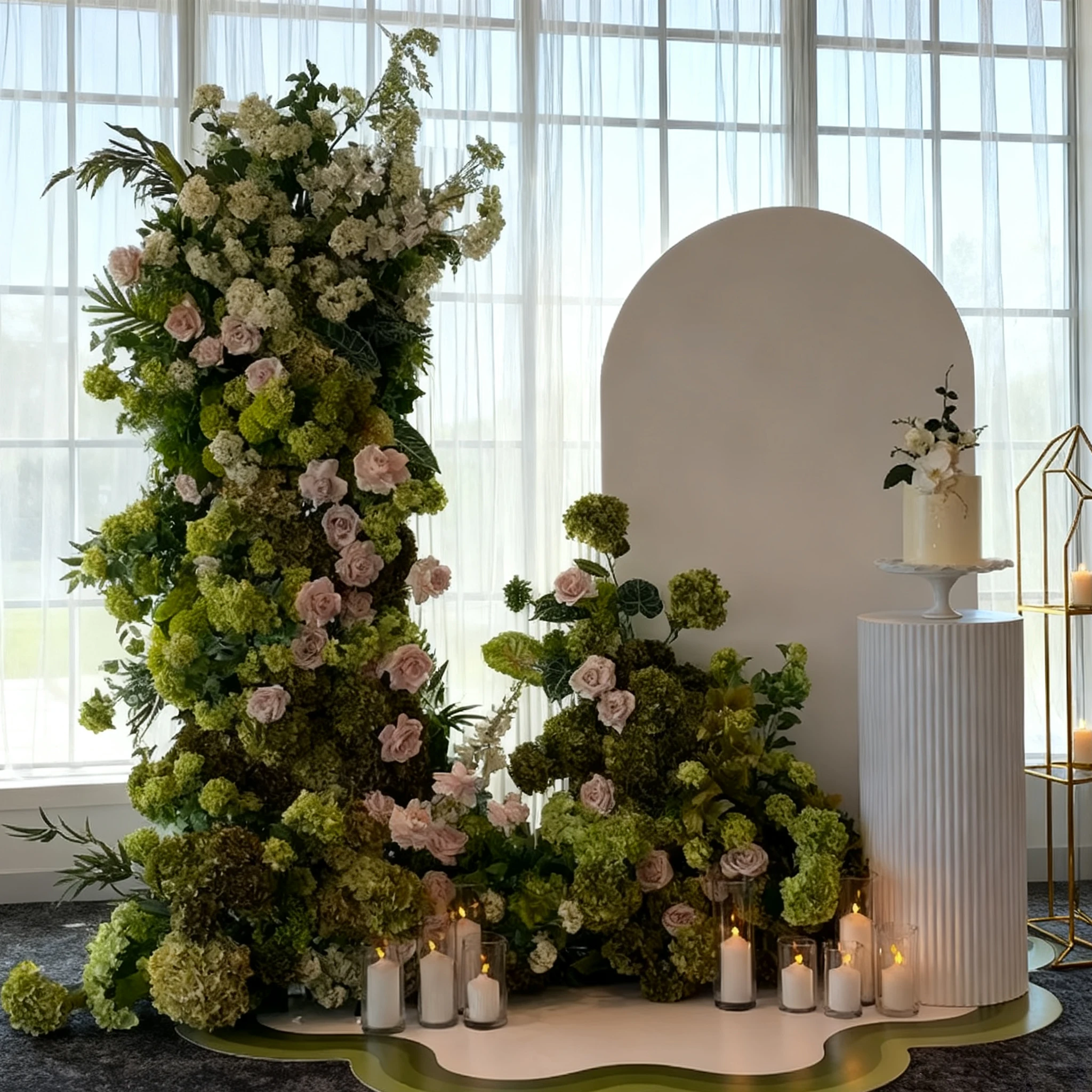 Wholesale Plastic Flowers Artificial Floral Arch Backdrop Stand Wedding Flower Archs Decor Green Hydrangea Flower Arrangement
Wholesale Plastic Flowers Artificial Floral Arch Backdrop Stand Wedding Flower Archs Decor Green Hydrangea Flower Arrangement