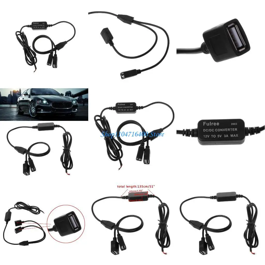 y1gd Car Dual USB Female Plug 12V to 5V 3A for DC to for DC Power Supply Conv
y1gd Car Dual USB Female Plug 12V to 5V 3A for DC to for DC Power Supply Conv