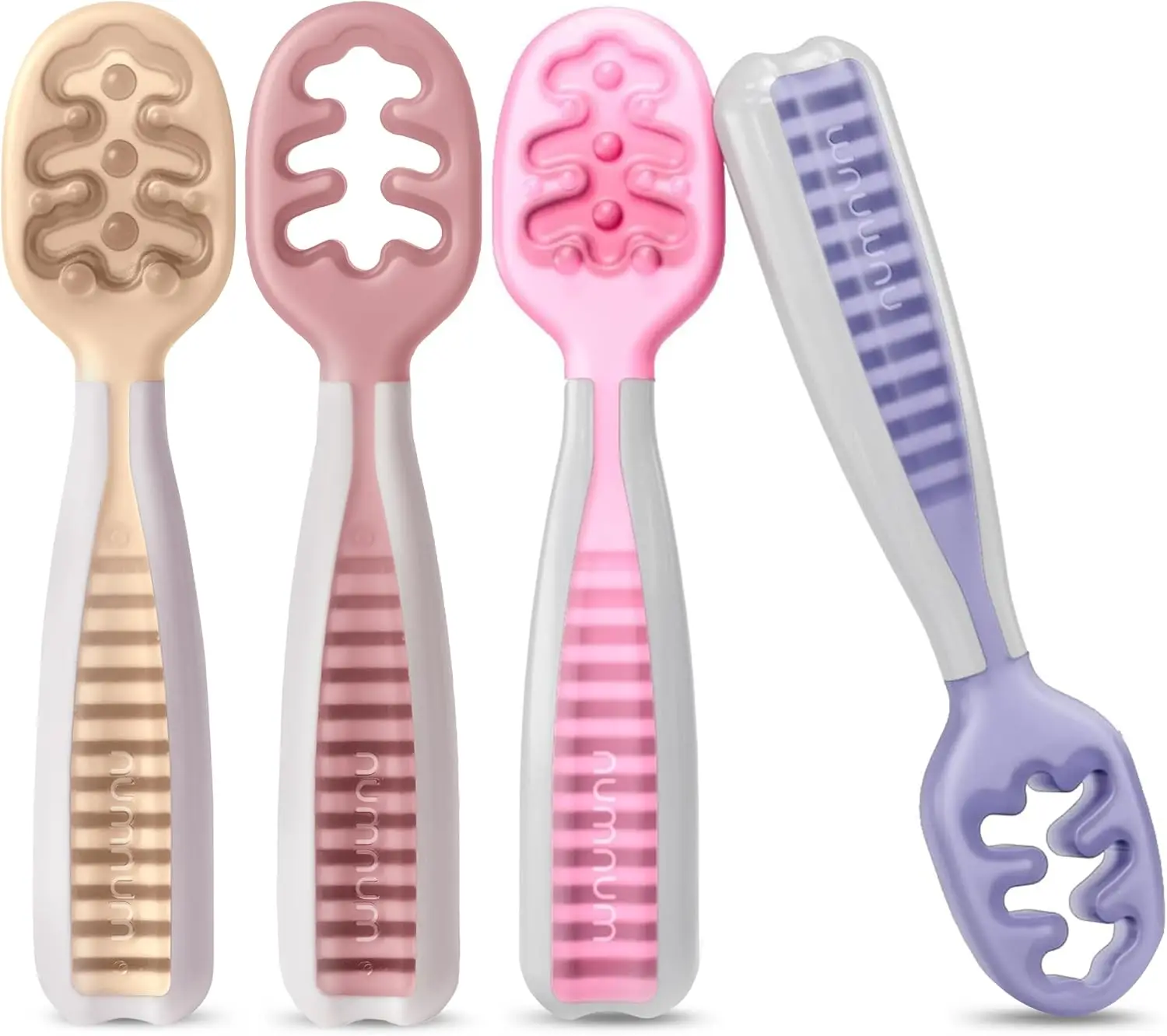 Baby Spoons Set, Baby Essentials Pre-Spoon, Self-Feeding Spoons for BLW, Silicone Toddler Utensils, BPA-Free, 4 Pack
Baby Spoons Set, Baby Essentials Pre-Spoon, Self-Feeding Spoons for BLW, Silicone Toddler Utensils, BPA-Free, 4 Pack