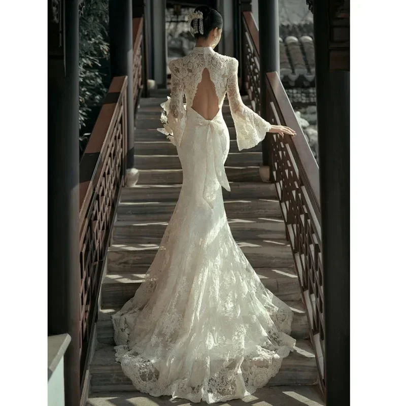 Light Wedding Dress French Travel Photography Simple White Thin Lace Fishtail Small Trailing Retro New Welcome Dress
Light Wedding Dress French Travel Photography Simple White Thin Lace Fishtail Small Trailing Retro New Welcome Dress