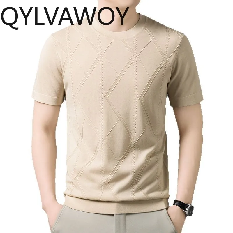 QYLVAWOY New T Shirt Short Sleeve Thin Men's Shirts Jacquard Shirt Summer Tops Loose T Shirt Homme Ropa Hombre Casual Simplicity
QYLVAWOY New T Shirt Short Sleeve Thin Men's Shirts Jacquard Shirt Summer Tops Loose T Shirt Homme Ropa Hombre Casual Simplicity