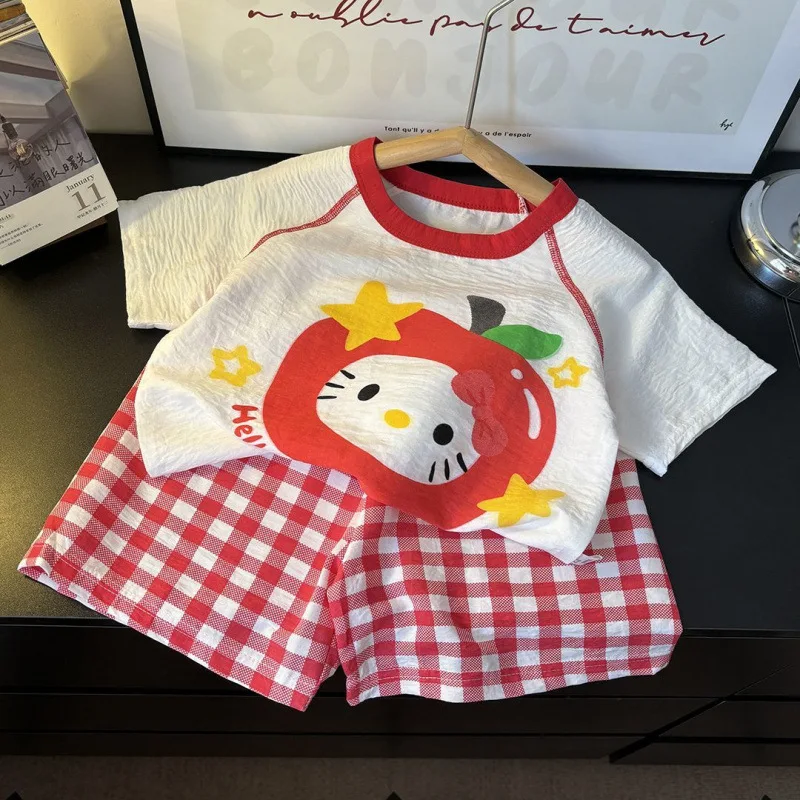 2Pcs Sanriou Short-Sleeved Suit Hello Kitty Home Clothing Kawaii Anime Child Girl Short-Sleeved Suit Girl Boy Pajamas Suit Gift
2Pcs Sanriou Short-Sleeved Suit Hello Kitty Home Clothing Kawaii Anime Child Girl Short-Sleeved Suit Girl Boy Pajamas Suit Gift