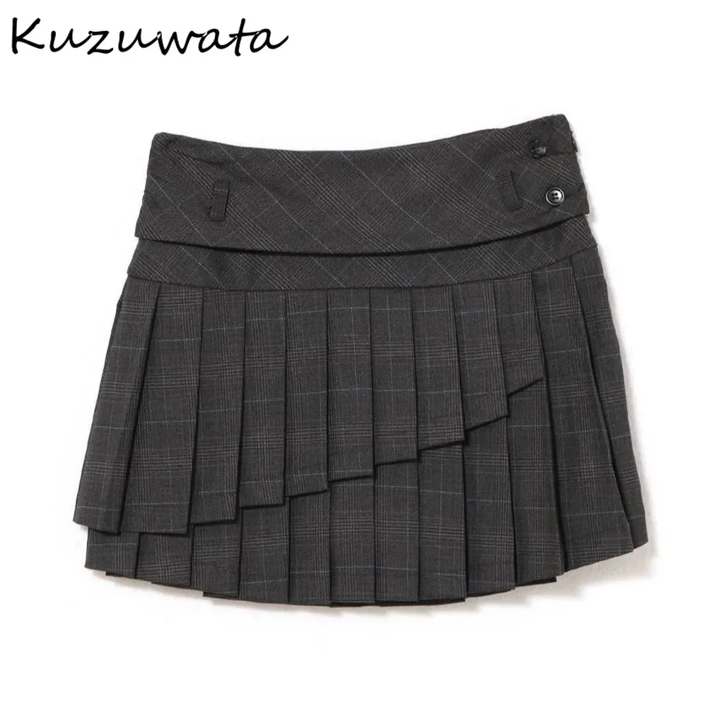 Kuzuwata New Sweet All-match Plaid Mujer Faldas Pleated A-line High Waist Casual Skirt Japan Laminate Short Preppy England Falda
Kuzuwata New Sweet All-match Plaid Mujer Faldas Pleated A-line High Waist Casual Skirt Japan Laminate Short Preppy England Falda