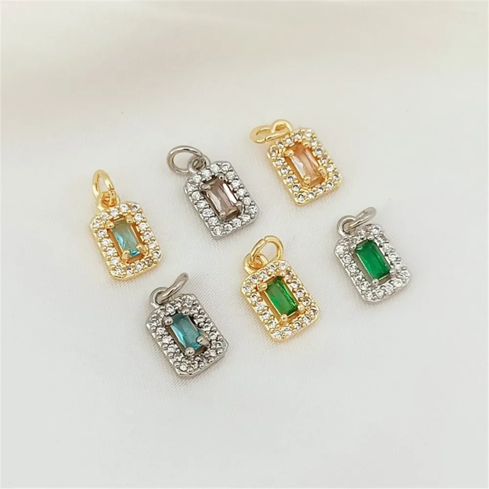 14K Gold-plated White K Inlaid Trapezoidal Zirconium Square Pendant, Handcrafted DIY Bracelet Pendant Accessory Hanging Piece
14K Gold-plated White K Inlaid Trapezoidal Zirconium Square Pendant, Handcrafted DIY Bracelet Pendant Accessory Hanging Piece