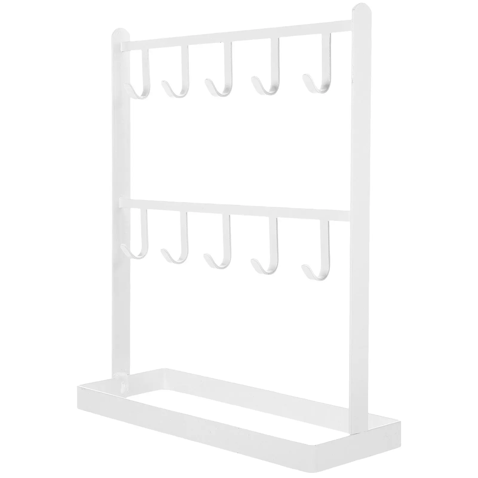 2 Tier Jewelry Organizer Stand Heavy Duty Metal Frame with Wooden Finish for Necklaces Bracelets Rings Earrings Watches Display
2 Tier Jewelry Organizer Stand Heavy Duty Metal Frame with Wooden Finish for Necklaces Bracelets Rings Earrings Watches Display