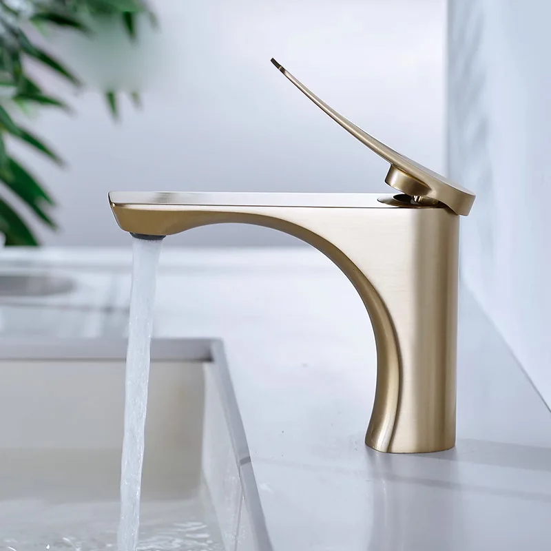 Gun Grey/Black/ Brushed Gold Hot & Cold Water Mixer Taps Minimalist Design Counter Basin Copper Faucets Bathroom Accessories 
Gun Grey/Black/ Brushed Gold Hot & Cold Water Mixer Taps Minimalist Design Counter Basin Copper Faucets Bathroom Accessories