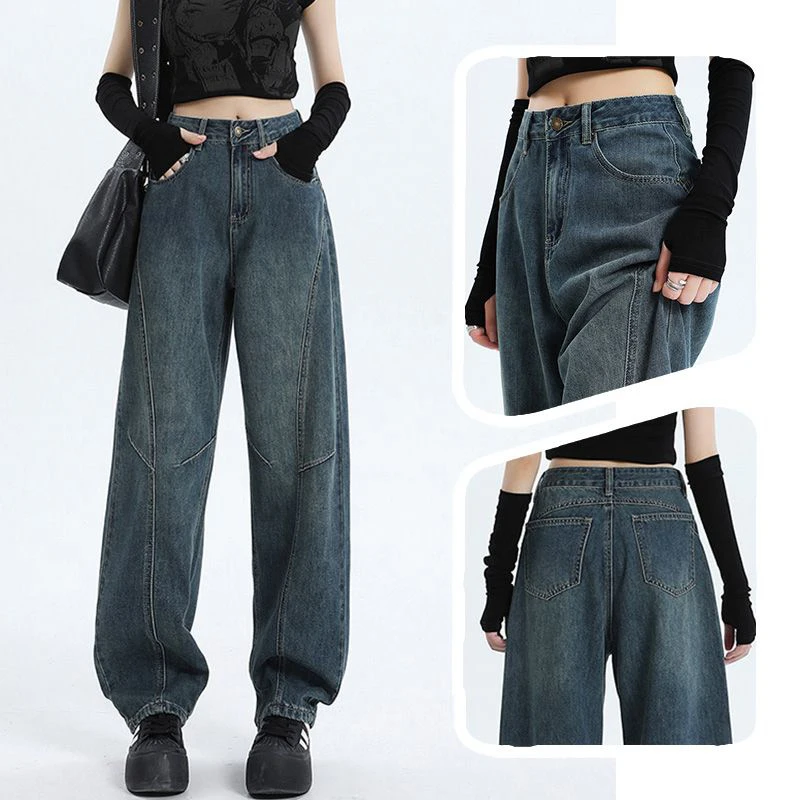 Hot Sale Lady High Waist Baggy Jeans Trendy Fashion Girls Wide Leg Denim Trousers Women Retro Designer Casual Pants
Hot Sale Lady High Waist Baggy Jeans Trendy Fashion Girls Wide Leg Denim Trousers Women Retro Designer Casual Pants