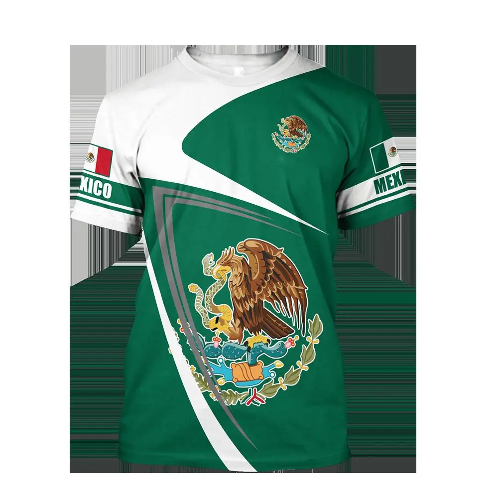 The 20253D digital printed Mexican coat of Arms series hit niche short-sleeved T-shirt jersey
The 20253D digital printed Mexican coat of Arms series hit niche short-sleeved T-shirt jersey