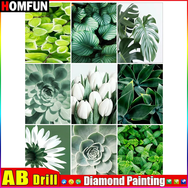 HOMFUN AB Diamond Painting "Scenery Succulent Leaf" DIY 5D Diamond Embroidery Sale Full Set Rhinestone Cross Stitch Home Decor
HOMFUN AB Diamond Painting "Scenery Succulent Leaf" DIY 5D Diamond Embroidery Sale Full Set Rhinestone Cross Stitch Home Decor