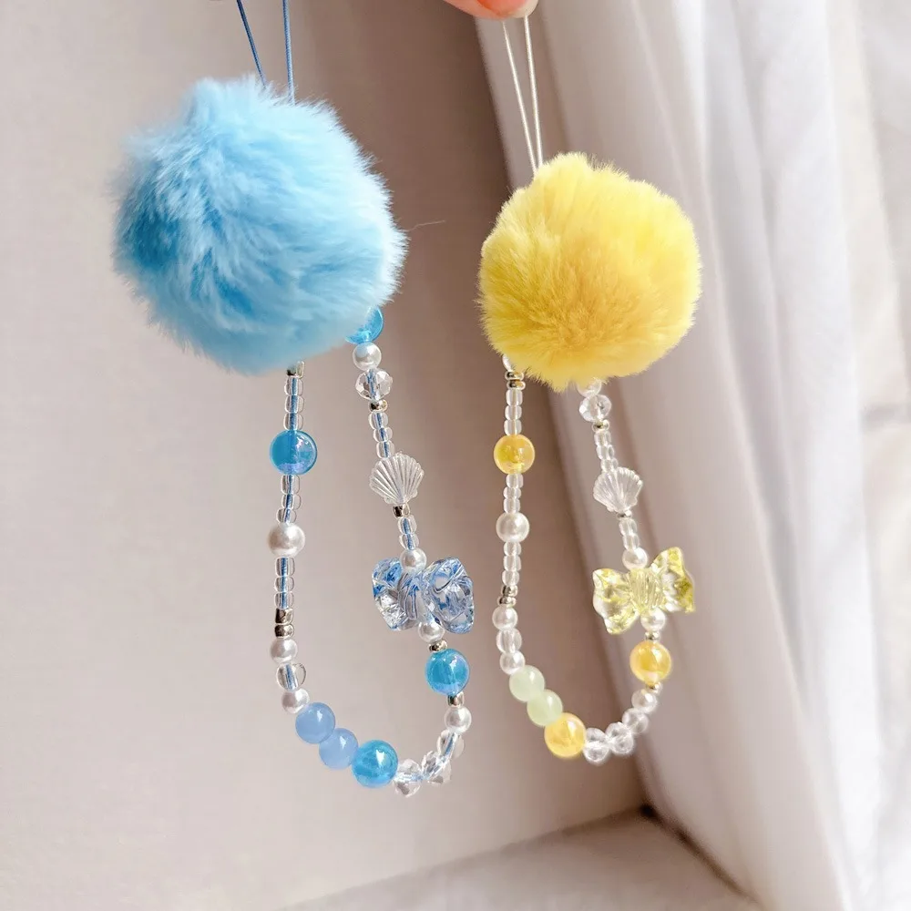 Hair Ball Beaded Phone Straps Bead Chain Sweet Girl Mobile Phone Chain Hanging Cord Wrist Strap Cellphone Pendant Jewelry Gift
Hair Ball Beaded Phone Straps Bead Chain Sweet Girl Mobile Phone Chain Hanging Cord Wrist Strap Cellphone Pendant Jewelry Gift