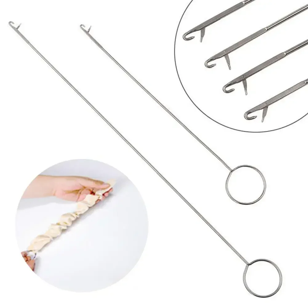 Sewing Loop Turner Hook Stainless Steel Loop Turner with Latch for Fabric Tube Belts Strips DIY Knitting Sewing Accessories
Sewing Loop Turner Hook Stainless Steel Loop Turner with Latch for Fabric Tube Belts Strips DIY Knitting Sewing Accessories