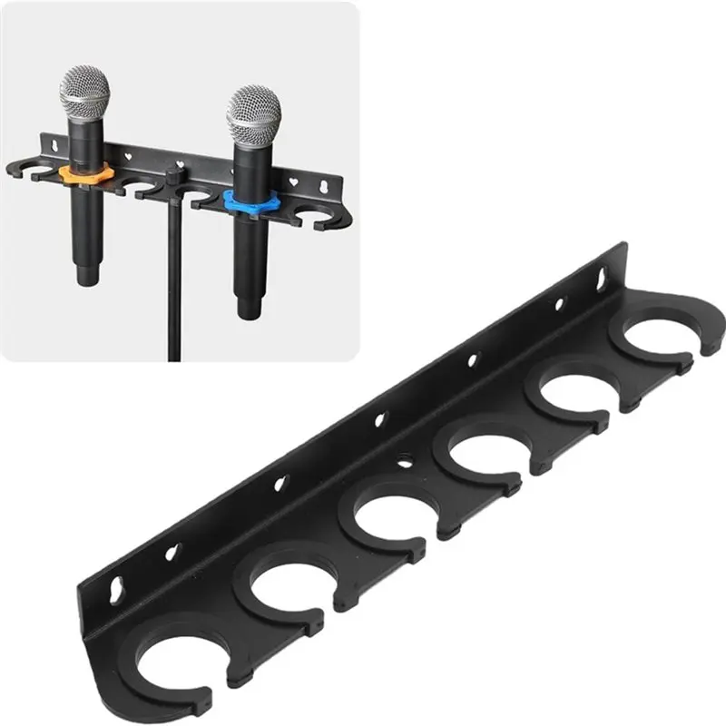 AYHF Multi-Microphone Holder With Anti-Slip Rings, 6 Microphones Organizer Stand For Wired Wireless Mics Wall Mount
AYHF Multi-Microphone Holder With Anti-Slip Rings, 6 Microphones Organizer Stand For Wired Wireless Mics Wall Mount