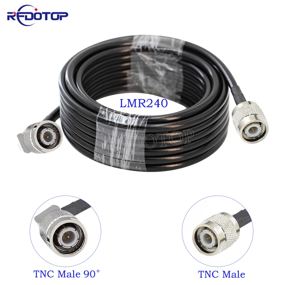 TNC Male to TNC Male Right Angle Connector LMR240 Coaxial Jumper Cable Suitable for Antennas,WiFi Routers,Signal Amplifiers etc
TNC Male to TNC Male Right Angle Connector LMR240 Coaxial Jumper Cable Suitable for Antennas,WiFi Routers,Signal Amplifiers etc