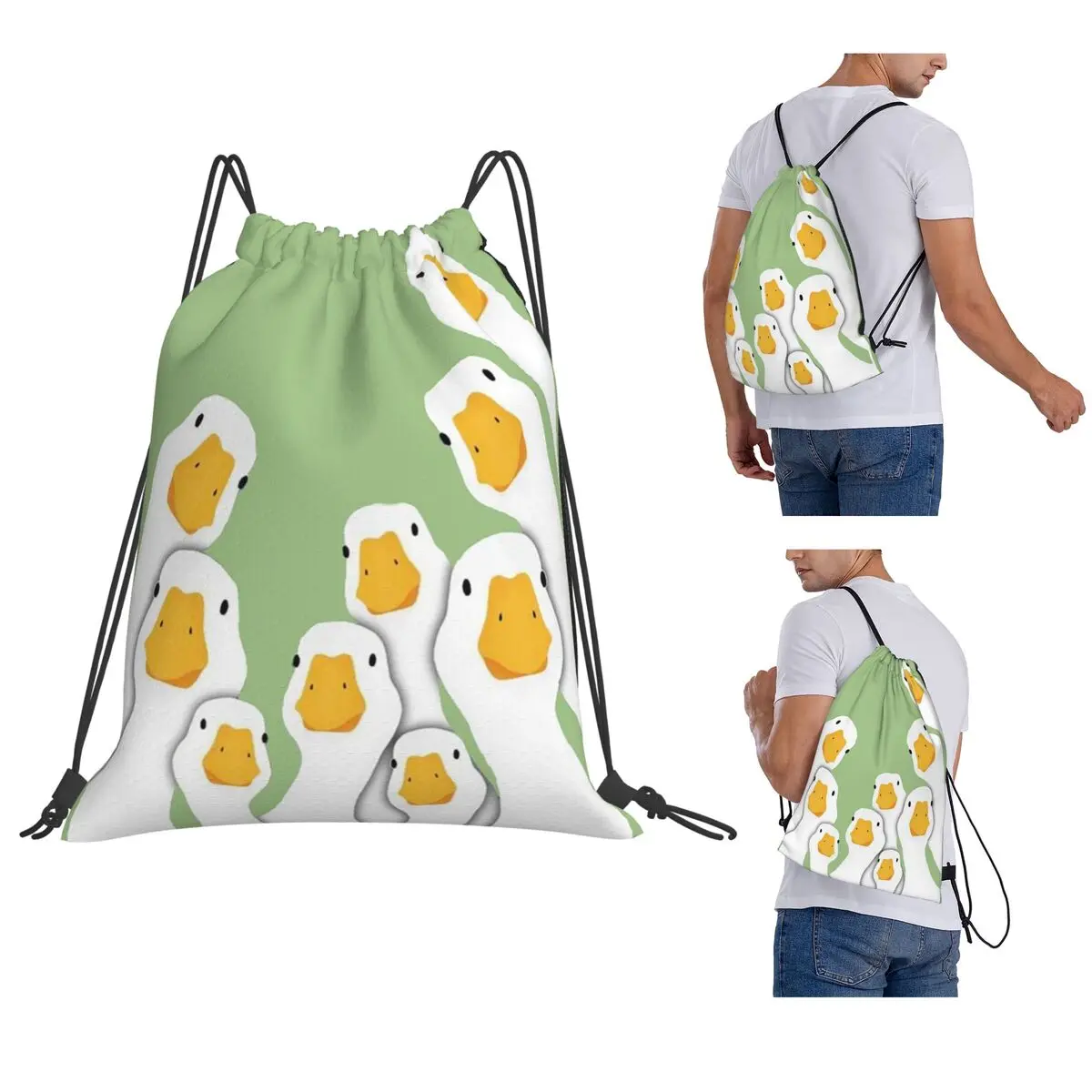 Cartoon Popular Goose Animal Backpacks Fashion Drawstring Bundle Pocket Sundries Bag Book Bags for Man Woman Students
Cartoon Popular Goose Animal Backpacks Fashion Drawstring Bundle Pocket Sundries Bag Book Bags for Man Woman Students