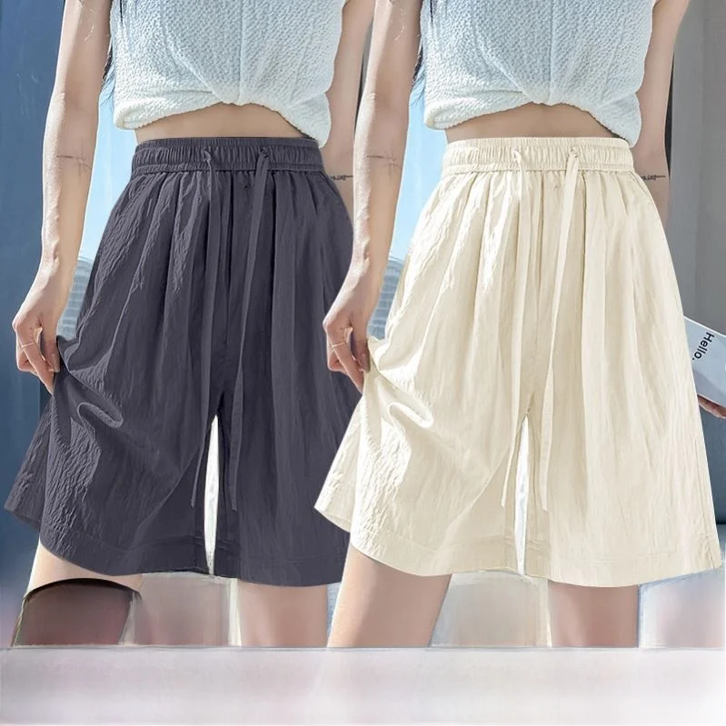 High Waist Ice Silk Sports Shorts Women's Summer Casual Straight Leg Wide Leg Five-Quarter Pants Comfortable Breathable
High Waist Ice Silk Sports Shorts Women's Summer Casual Straight Leg Wide Leg Five-Quarter Pants Comfortable Breathable