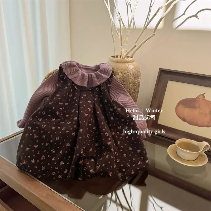 Детское платье для девочек, осенне-зимний вельветовый комплект с цветочным принтом, фиолетовый каваи, плотный хлопковый комплект из двух предметов, одежда принцессы на день рождения
Детское платье для девочек, осенне-зимний вельветовый комплект с цветочным принтом, фиолетовый каваи, плотный хлопковый комплект из двух предметов, одежда принцессы на день рождения