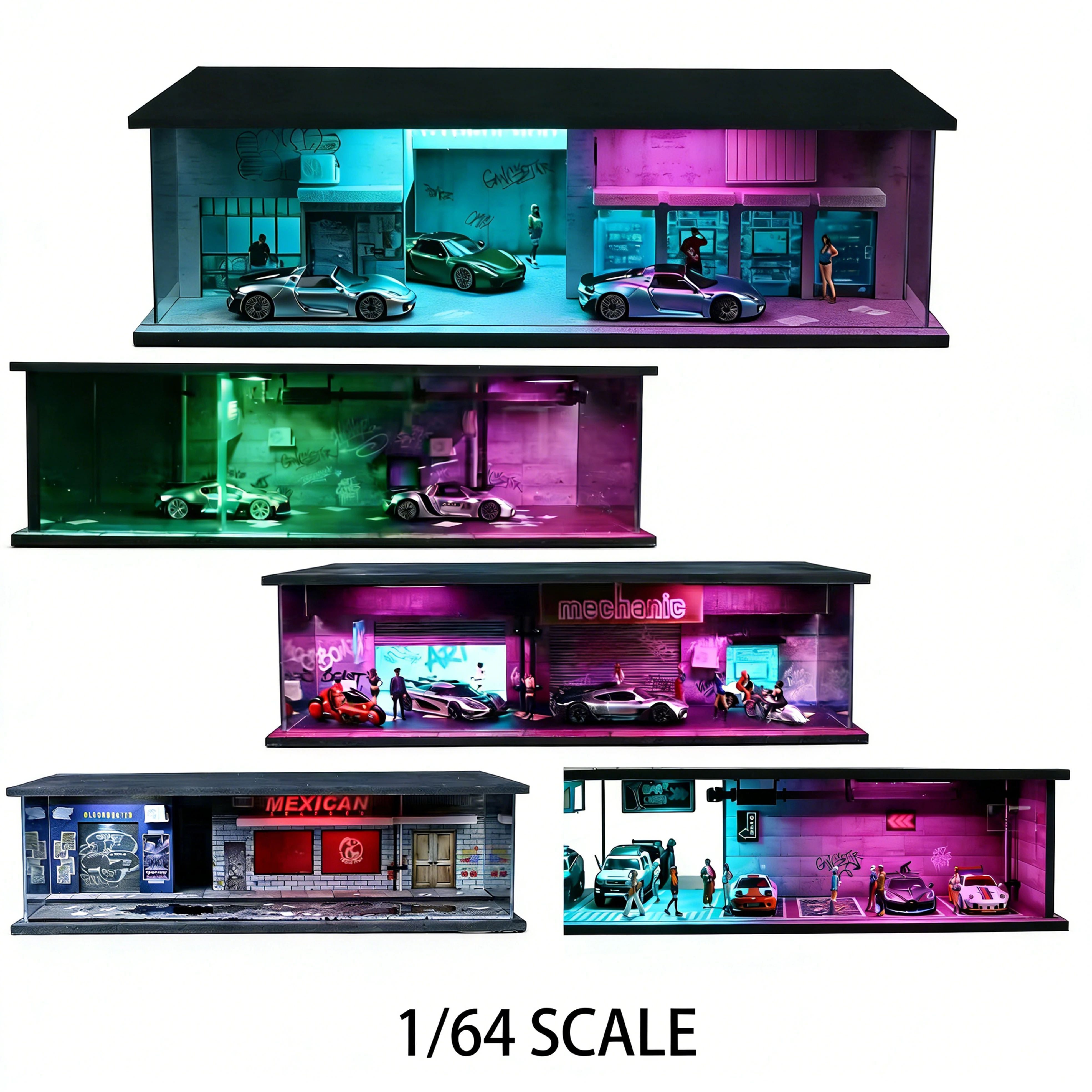 MoreArt 1:64 Car Garage Scene Diorama Models Assemble Collect Model Display Basement Miniatures Decoration Collection Box
MoreArt 1:64 Car Garage Scene Diorama Models Assemble Collect Model Display Basement Miniatures Decoration Collection Box