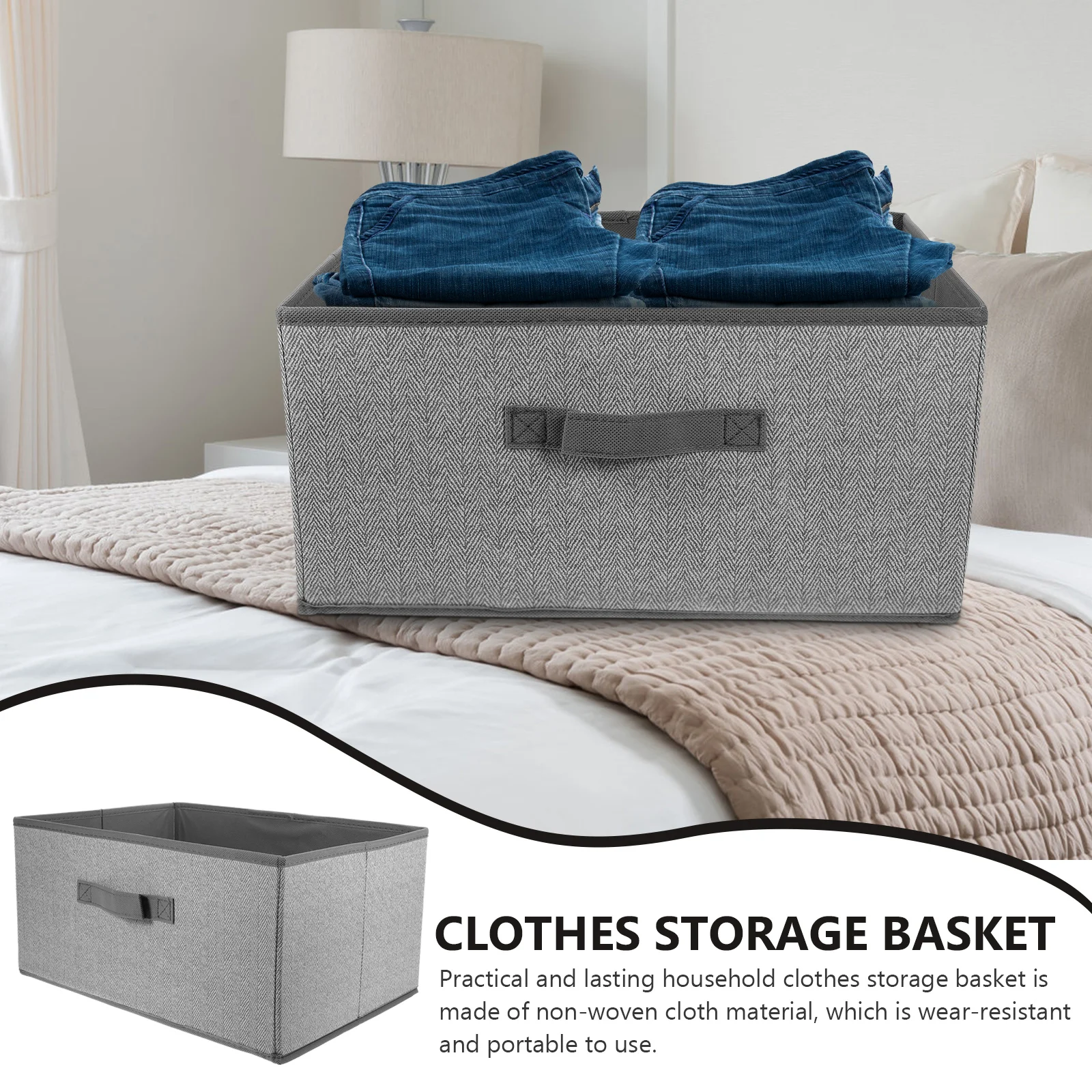 Gray 16L Drawer Storage Box Nonwovens Fabric Wardrobe Container Household Organizer Clothes Bins Portable Safe Stable Bottom
Gray 16L Drawer Storage Box Nonwovens Fabric Wardrobe Container Household Organizer Clothes Bins Portable Safe Stable Bottom