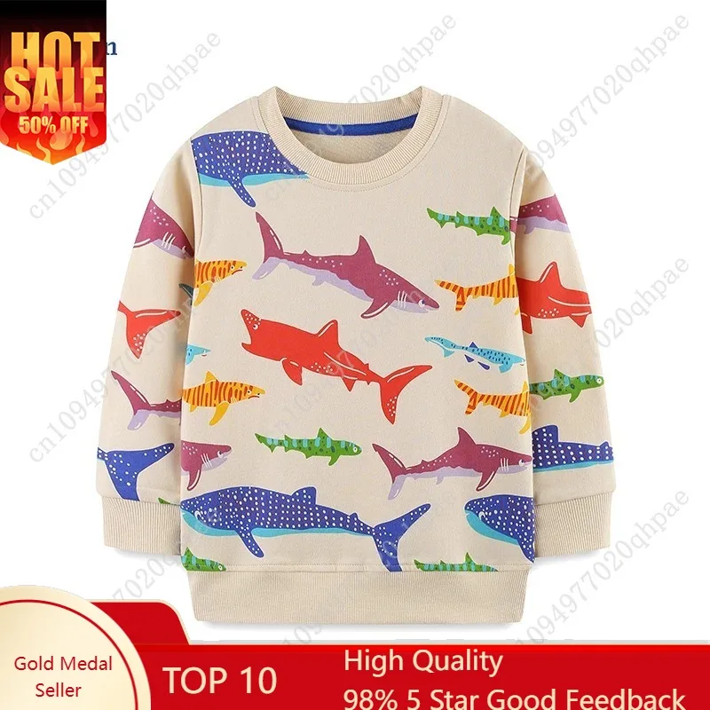 Little maven Baby Boys Sweatshirt Sharks Pattern Children's Clothing 2026 Autumn Spring Kids Clothes Cotton Costumes
Little maven Baby Boys Sweatshirt Sharks Pattern Children's Clothing 2026 Autumn Spring Kids Clothes Cotton Costumes