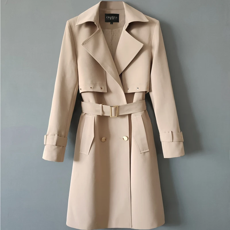 Korean Khaki Black Big Pocket Trench Coat Women Windbreaker Spring Autumn Loose Mid Long Belt Double Breasted Overcoat Female
Korean Khaki Black Big Pocket Trench Coat Women Windbreaker Spring Autumn Loose Mid Long Belt Double Breasted Overcoat Female