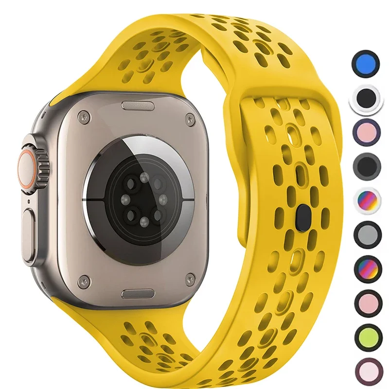 Силиконовый ремешок для часов Apple, ремешок 45 мм, 41 мм, 44 49 мм, 40 мм, 38 42, 46 мм, браслет correa для iwatch Series 10 9 8 7 6 5 3 SE Ultra
Силиконовый ремешок для часов Apple, ремешок 45 мм, 41 мм, 44 49 мм, 40 мм, 38 42, 46 мм, браслет correa для iwatch Series 10 9 8 7 6 5 3 SE Ultra