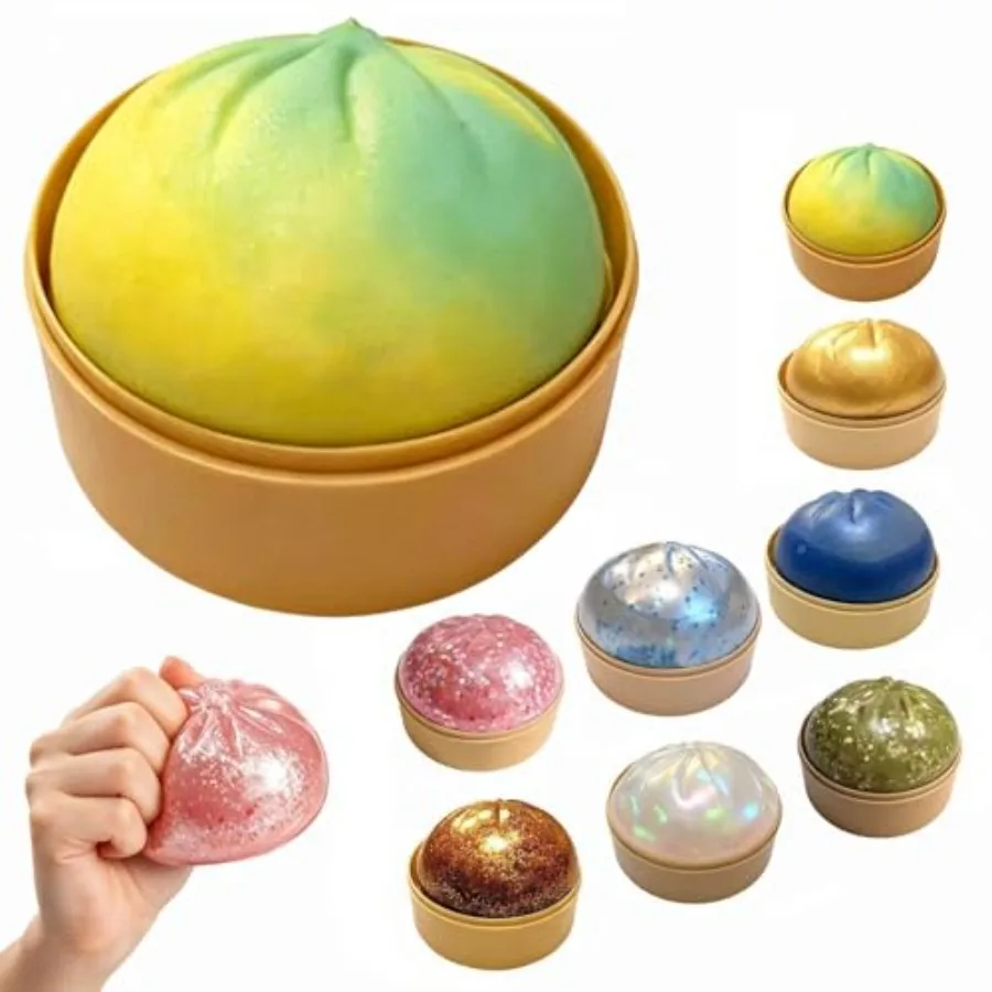 Glitter Baozi Squishies Stress Ball with Basket, 3.74in Dumplings Squishies Squeeze Toy, Soft Decompression Dough Stress Toys,
Glitter Baozi Squishies Stress Ball with Basket, 3.74in Dumplings Squishies Squeeze Toy, Soft Decompression Dough Stress Toys,