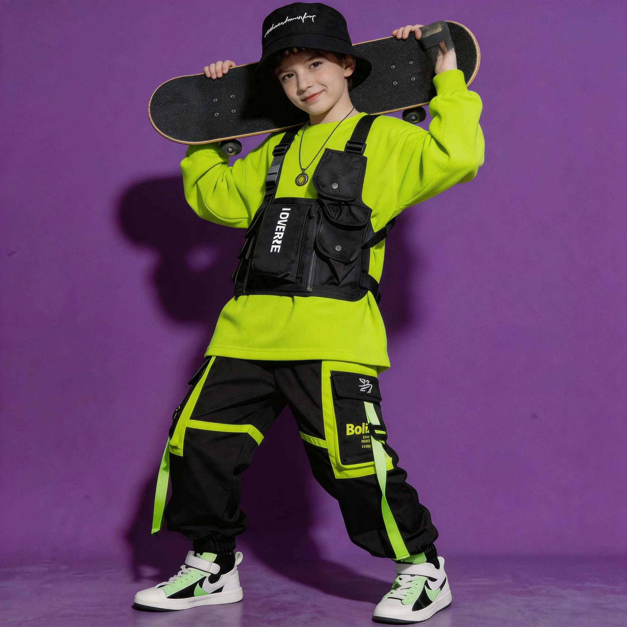 Girls Active Dancewear Crop Top Cargo Pants Sets Hip Hop Casual Dance Clothes 4-16 Years Old
Girls Active Dancewear Crop Top Cargo Pants Sets Hip Hop Casual Dance Clothes 4-16 Years Old